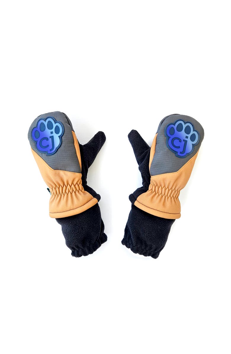 carter joey Magic Mittens Brown & Blue Waterproof Toddler Winter Mittens, Alternate, color, Multicolored