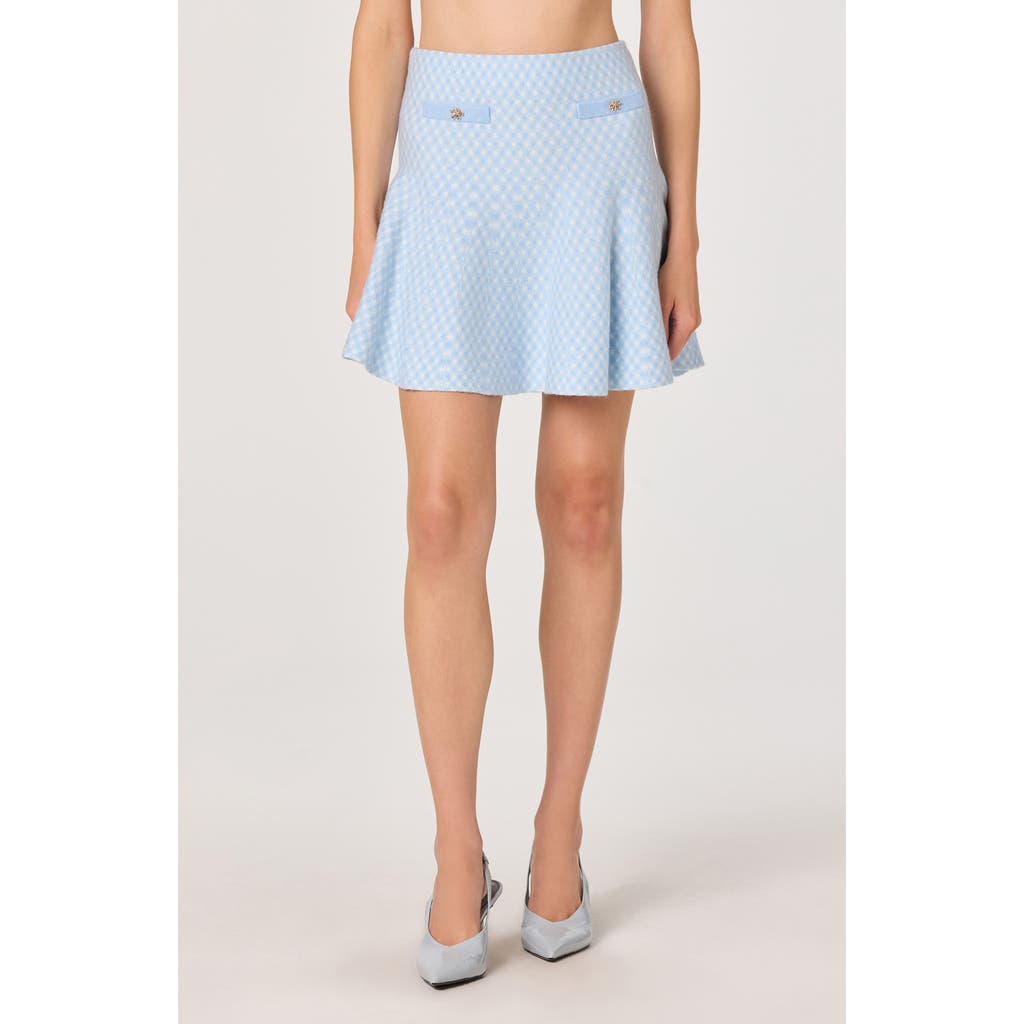 Astr The Label Malvie Plaid Sweater Skirt In Blue