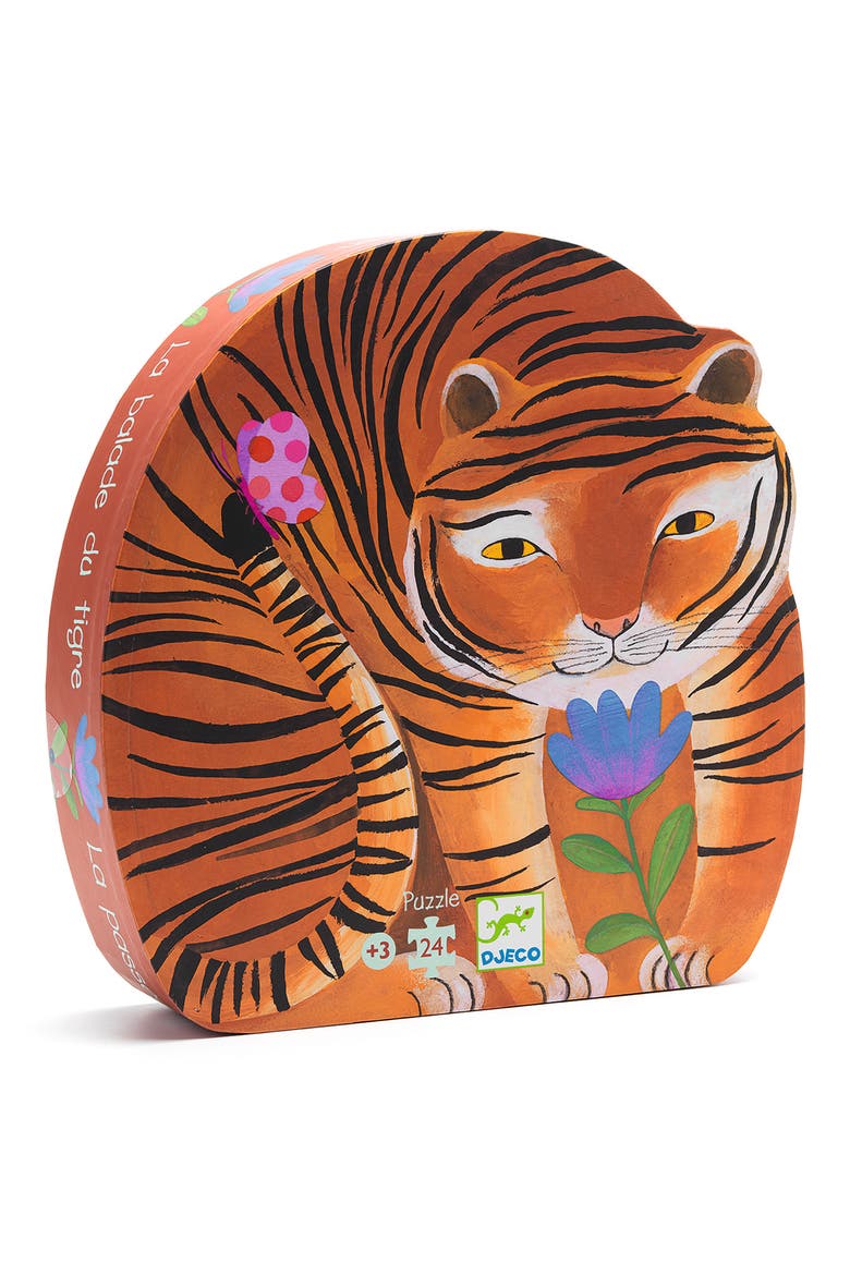 Silhouette The Tiger's Walk Puzzle, Alternate, color, ORANGE