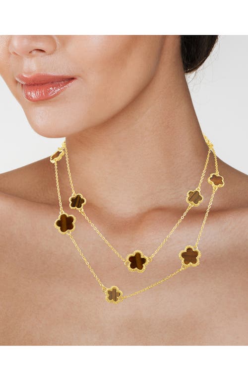 Jardin Enamel Clover Station Long Necklace