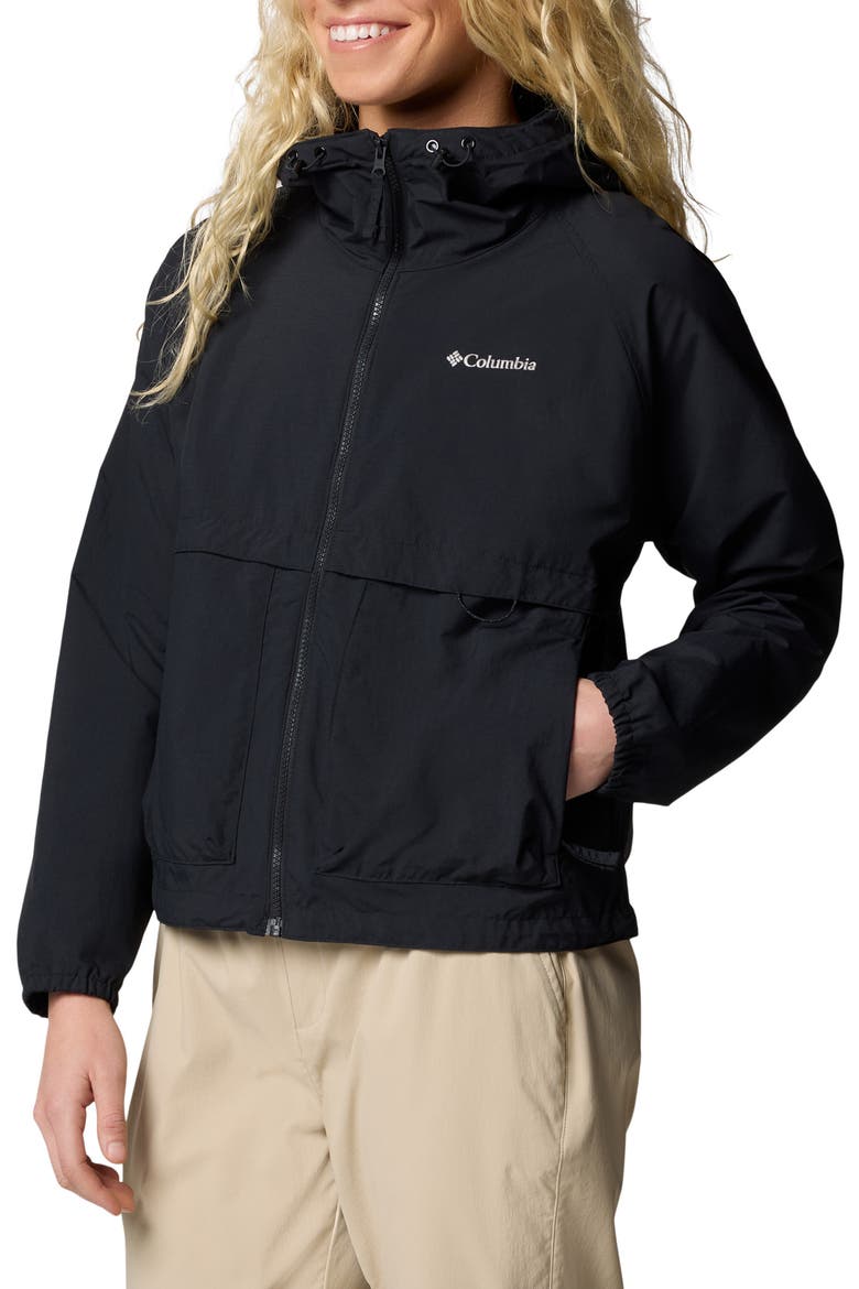 Spire Valley Water Repellent Windbreaker, Alternate, color, BLACK