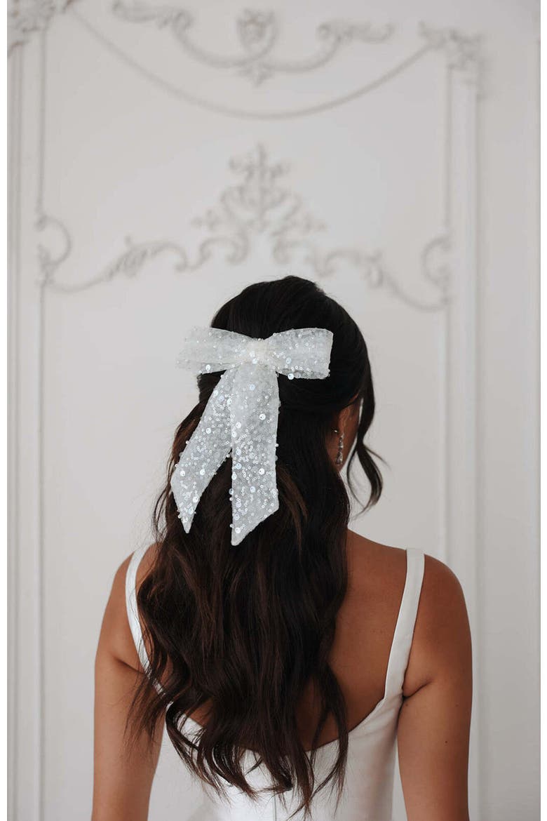 Anna Sparkle Bow, Alternate, color, White