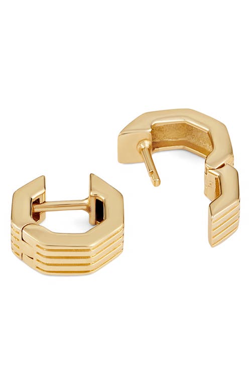Ivi Los Angeles Octagon Huggie Hoop Earrings