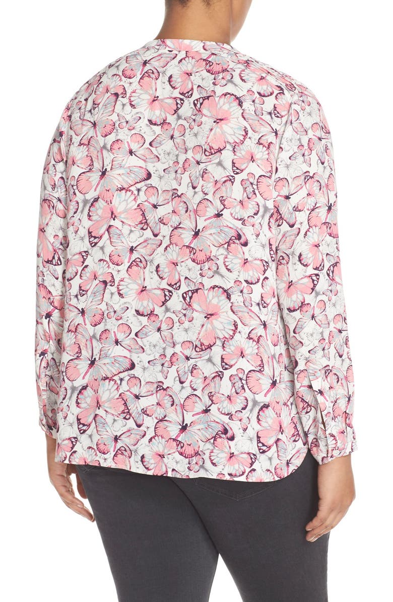 Sejour Pintuck Shoulder Print Blouse, Alternate, color,