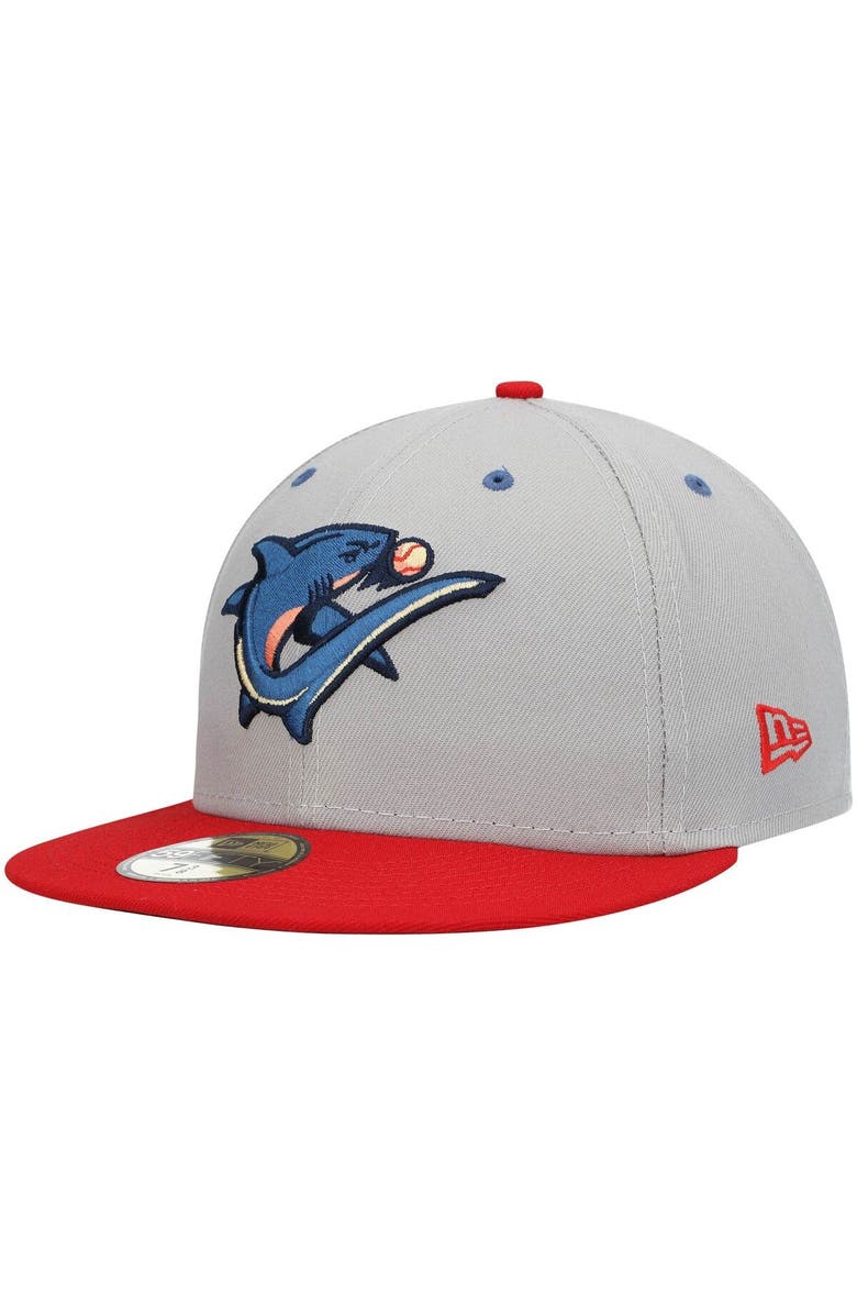 New Era Men's New Era Gray Clearwater Threshers Alternate Authentic Collection 59FIFTY Fitted Hat, Alternate, color, 