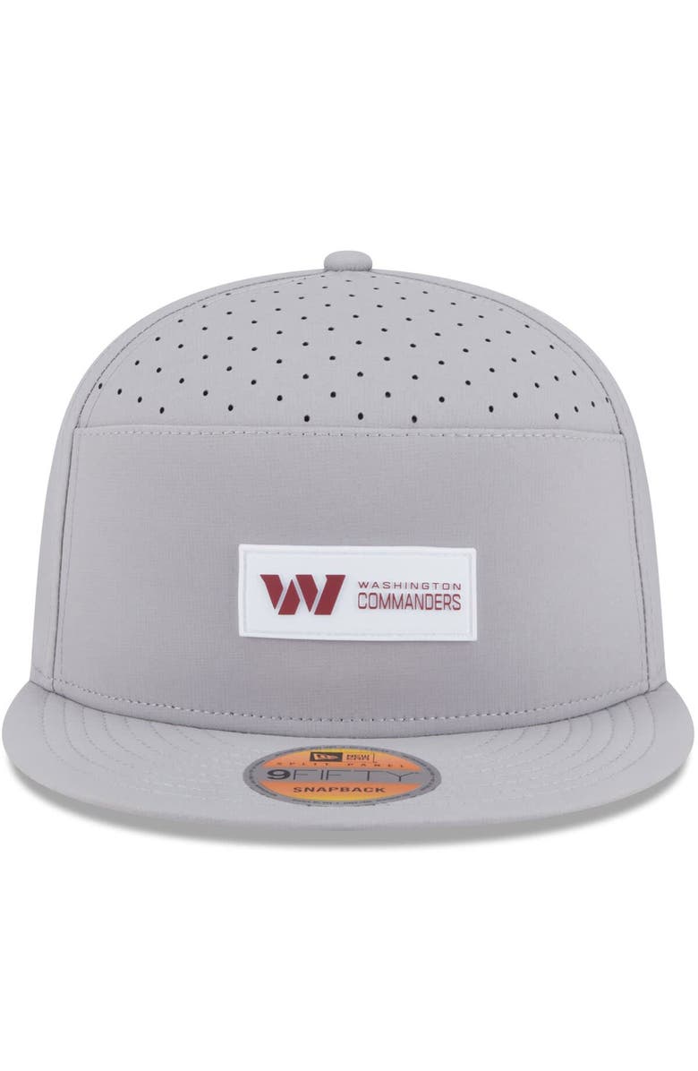 New Era Men's New Era Gray Washington Commanders 2025 Sideline  Split Panel 9FIFTY Snapback Hat, Alternate, color, 