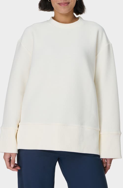 Sweaty Betty Peaceful Ottoman Rib Sweatshirt In Lily White