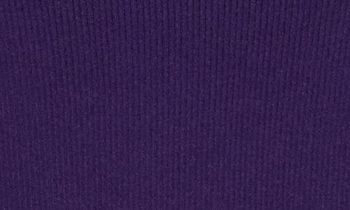 L'agence Reeves Button Shoulder Rib Turtleneck Top In Purple