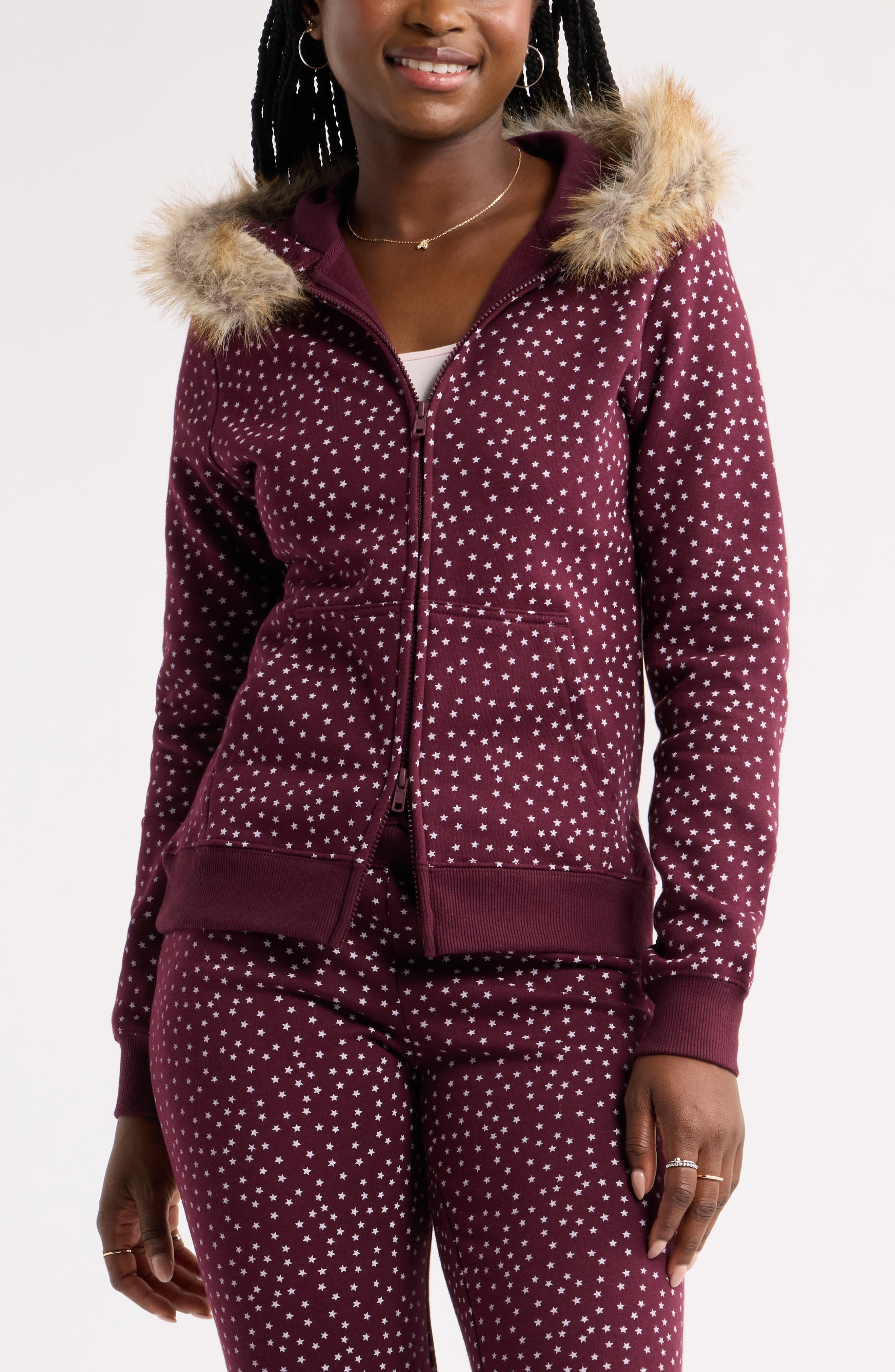 BURGUNDY PINK SMALL ALLIE STAR