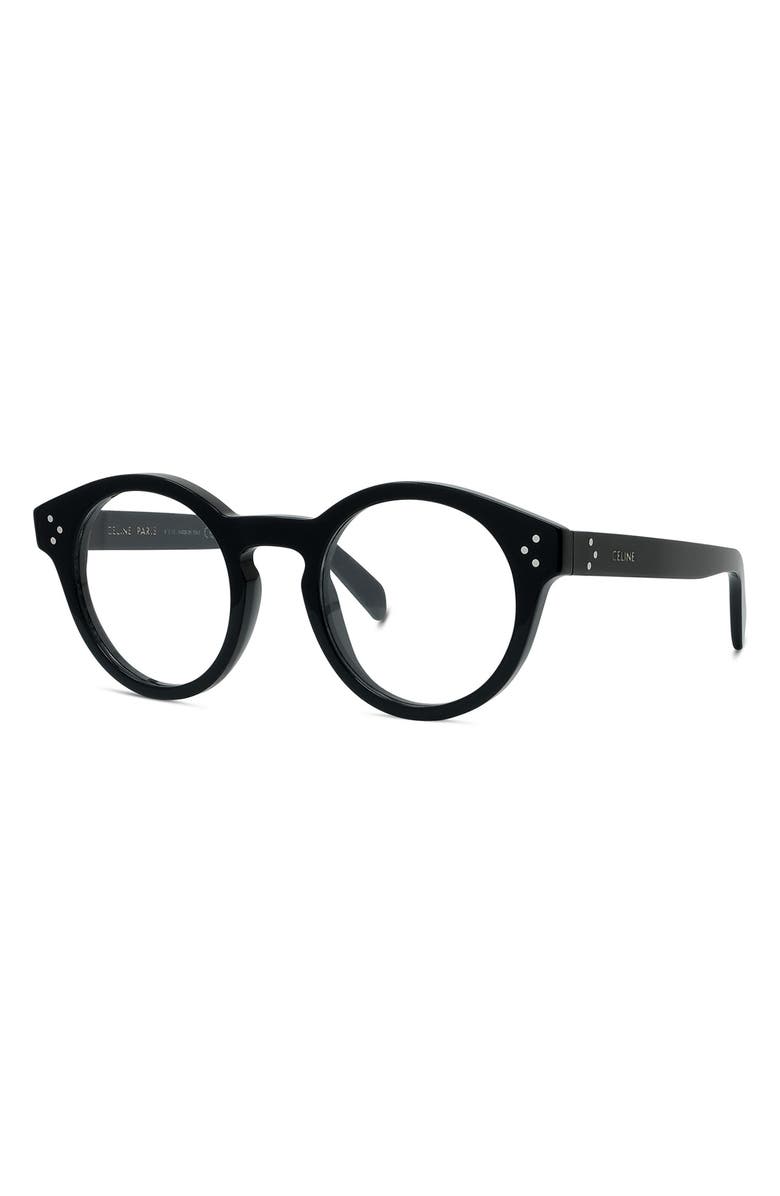 CELINE 49mm Round Reading Glasses, Alternate, color, 
