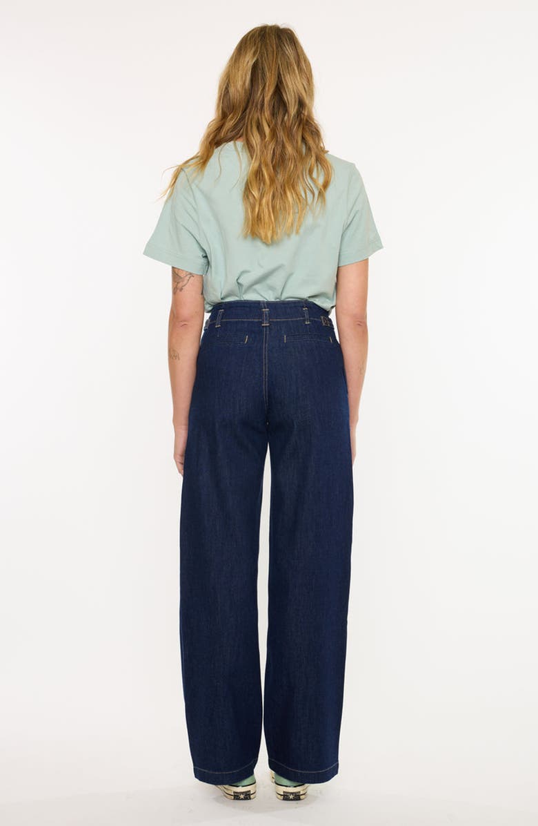 KanCan Niveah High Rise Wide Trousers, Alternate, color, Dark Wash