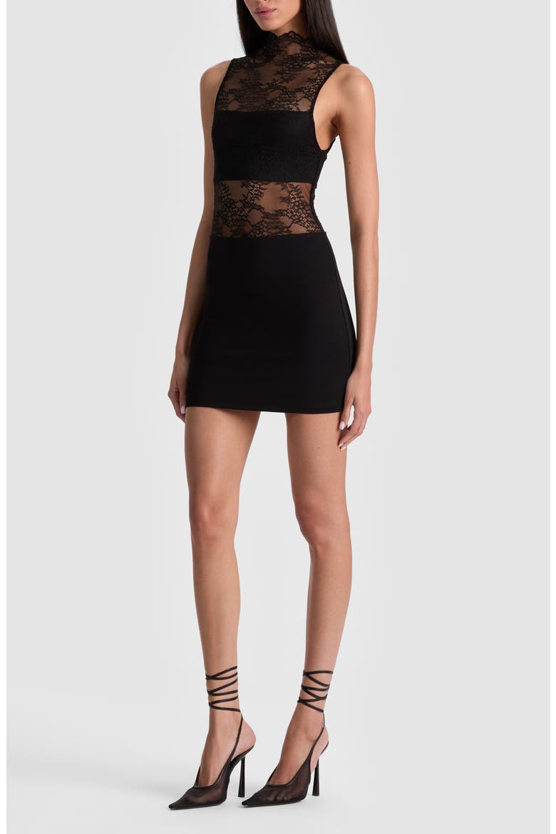 Nichol Sleeveless Minidress, Alternate, color, BLACK