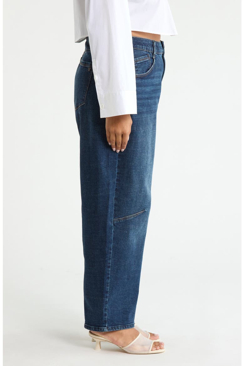High Waist Barrel Leg Jeans, Alternate, color, INDIGO