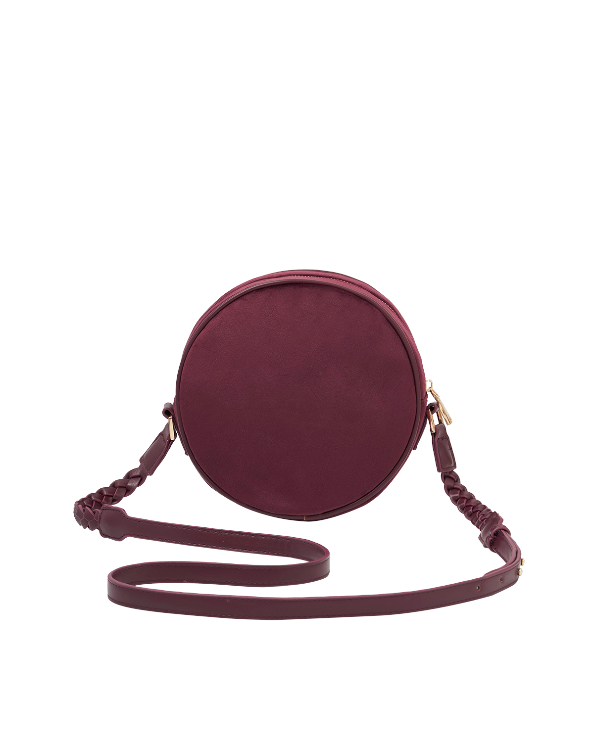 Fable England Magical Mushroom Embroidered Burgundy Velvet Circle Bag, Alternate, color, Red