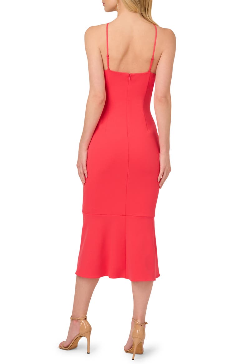 3D Floral Halter Dress, Alternate, color, BEACH ROSE