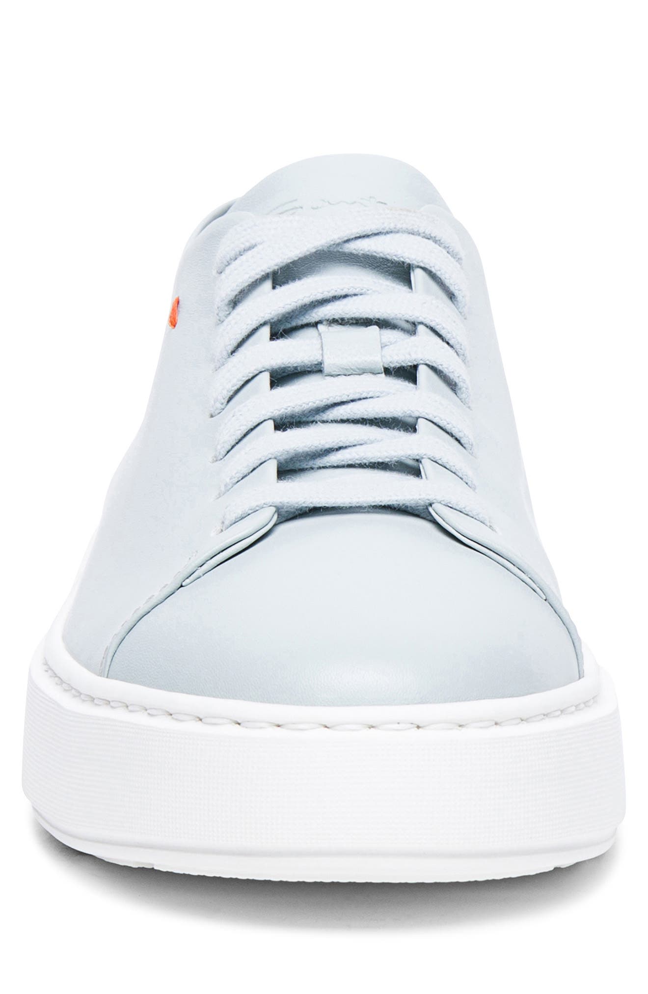 Santoni Fuzz Leather Sneaker, Alternate, color, 