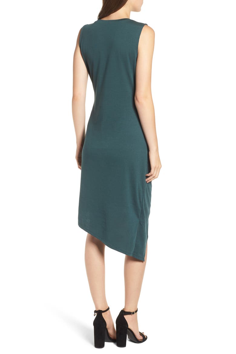 Twist Front Dress, Alternate, color, GREEN GABLES