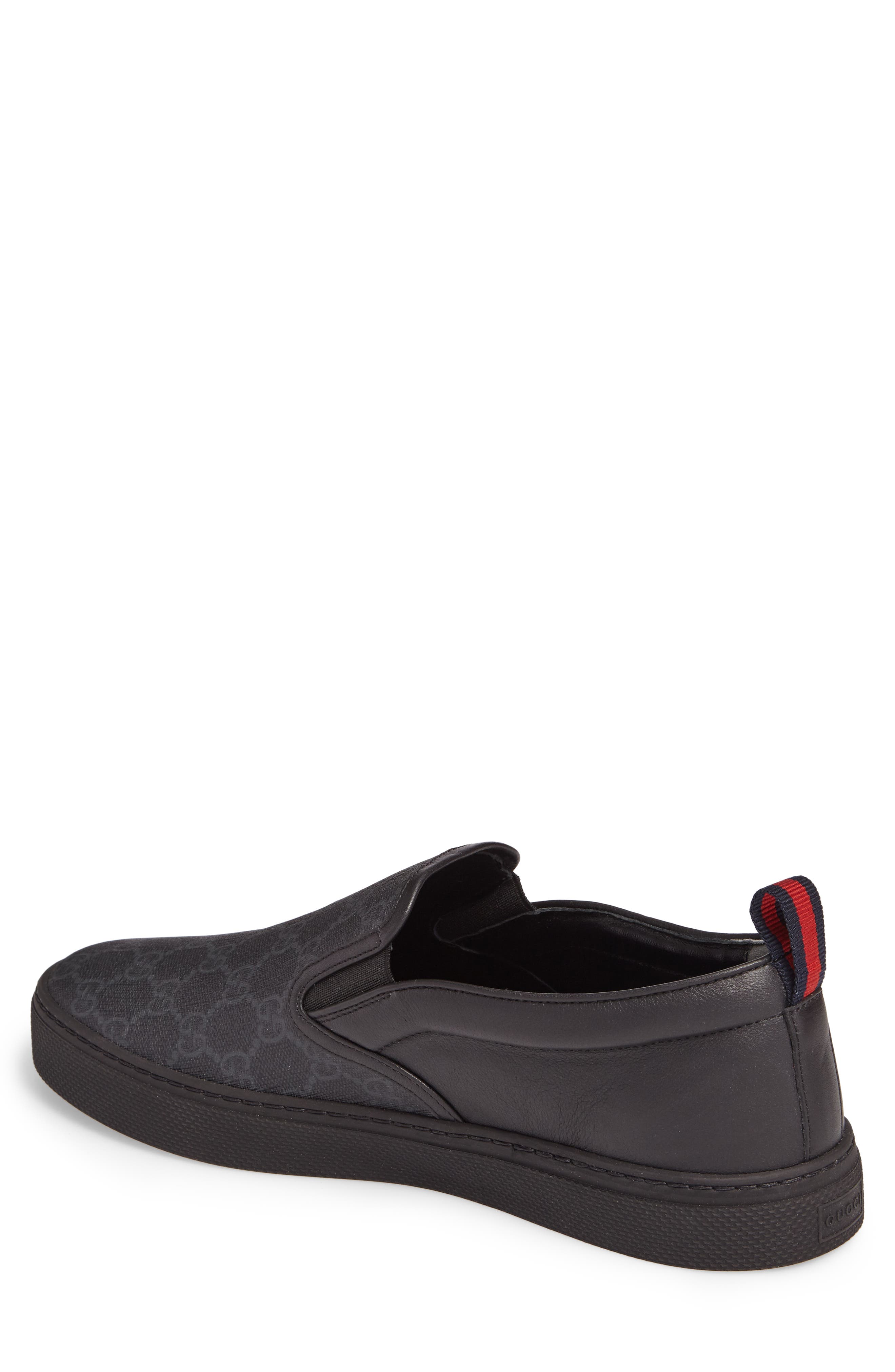 Gucci Slip-On, Alternate, color, Black Gg Supreme