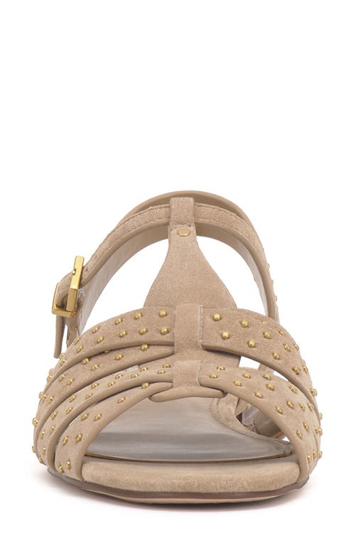 Vince Camuto Chaya Studded Gladiator Sandal In Brown