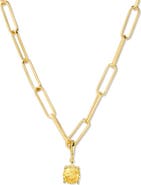 Brook and York Melrose Birthstone Pendant Paper Clip Chain Necklace