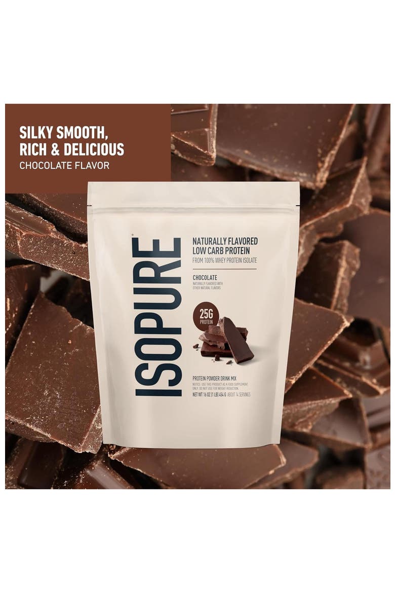Low Carb 100% Whey Protein Isolate Chocolate Powder, Alternate, color, None