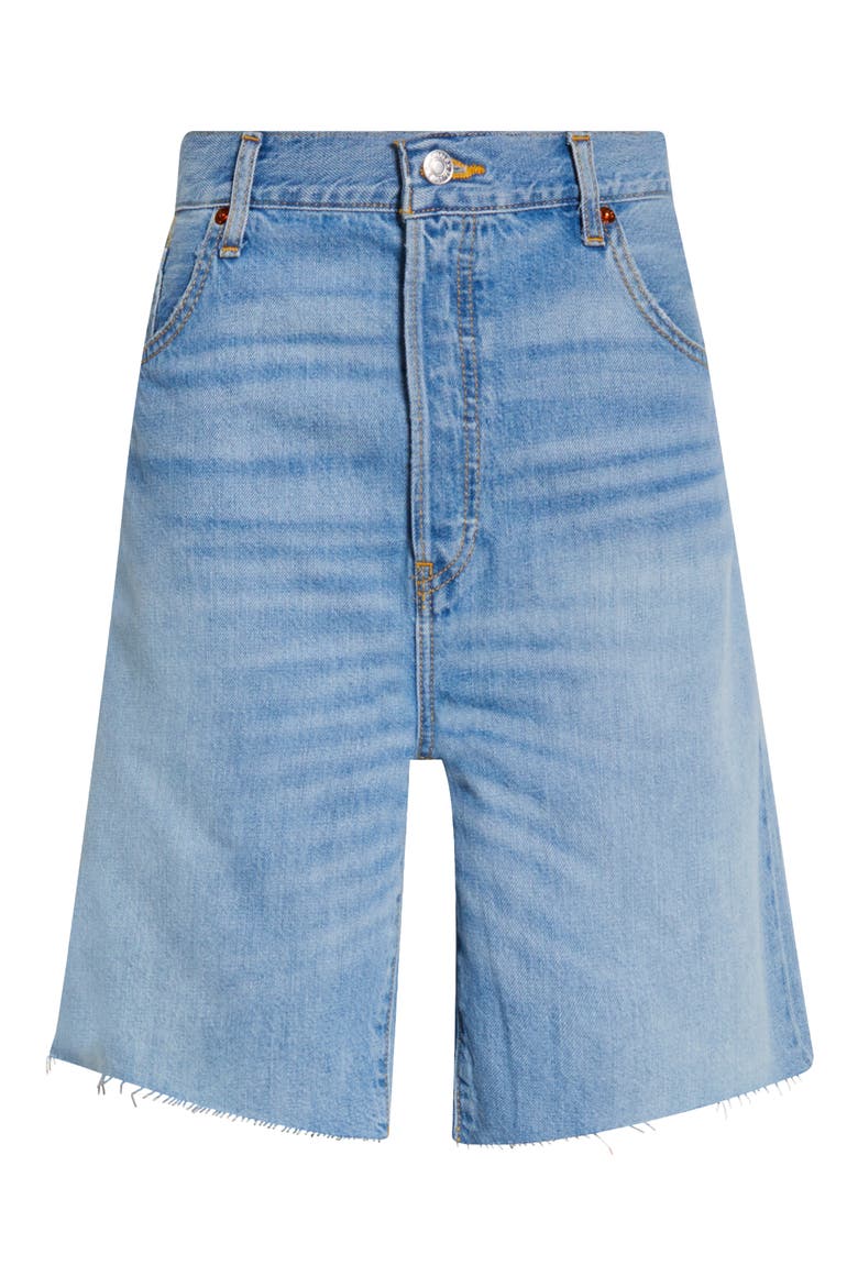 '90s Raw Hem Long Denim Shorts, Main, color, HACIENDA