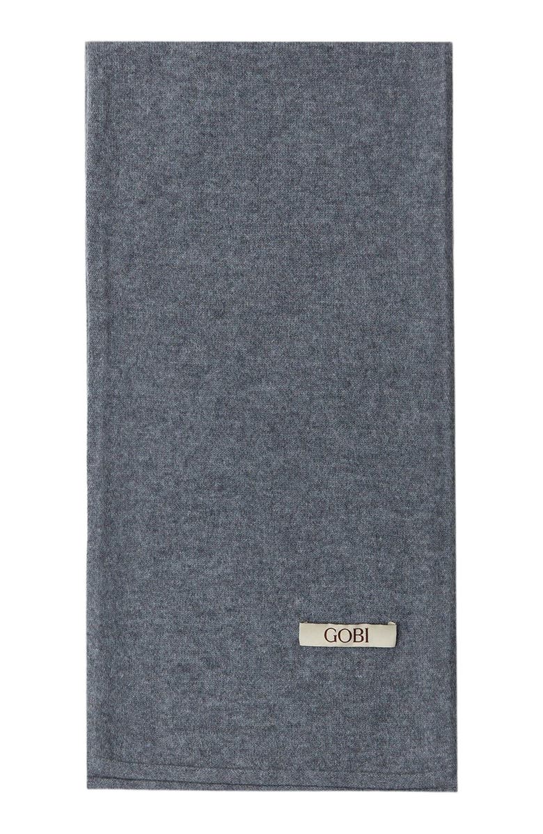 Gobi Cashmere Cashmere Jersey Knit scarf, Alternate, color, Dim Gray