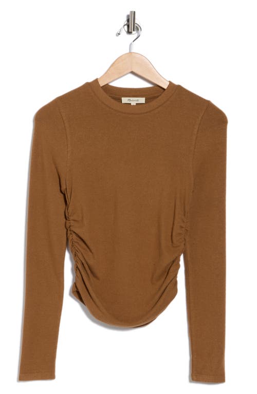 Madewell Long Sleeve Ruched Brushed Jersey Top