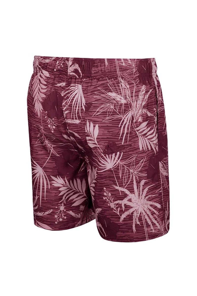 Men's Colosseum Maroon Mississippi State Bulldogs What Else is New Swim Shorts, Alternate, color, Maroon
