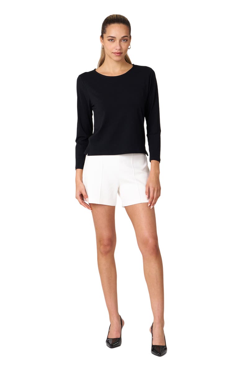 Rebody Active Rebody Essentials Mid Length Long Sleeve Top, Alternate, color, Black