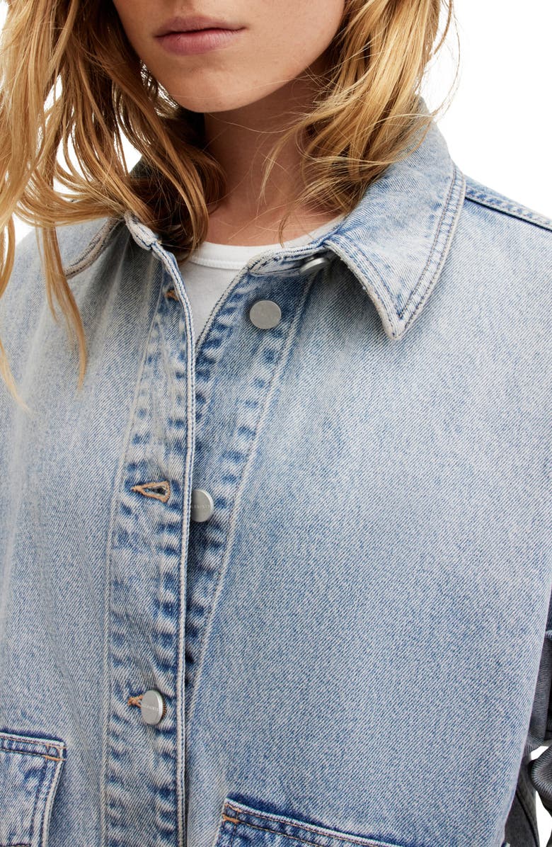 AllSaints Hettie Denim Shacket, Alternate, color,