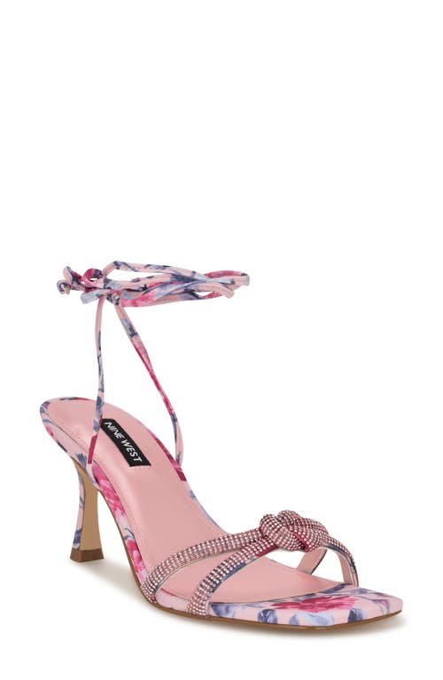 Nine West Raqchel Ankle Wrap Sandal In Light Pink