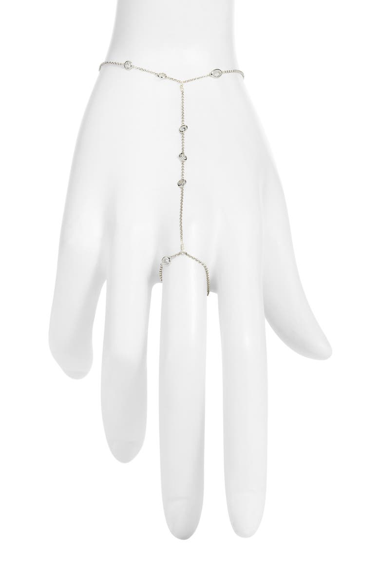 Raindrop Hand Chain, Main, color, SILVER