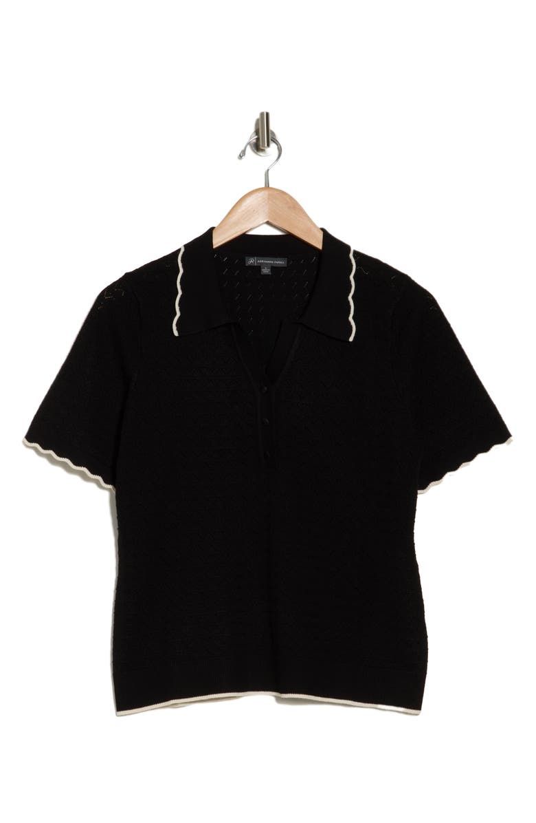 Adrianna Papell Pointelle Polo, Alternate, color,