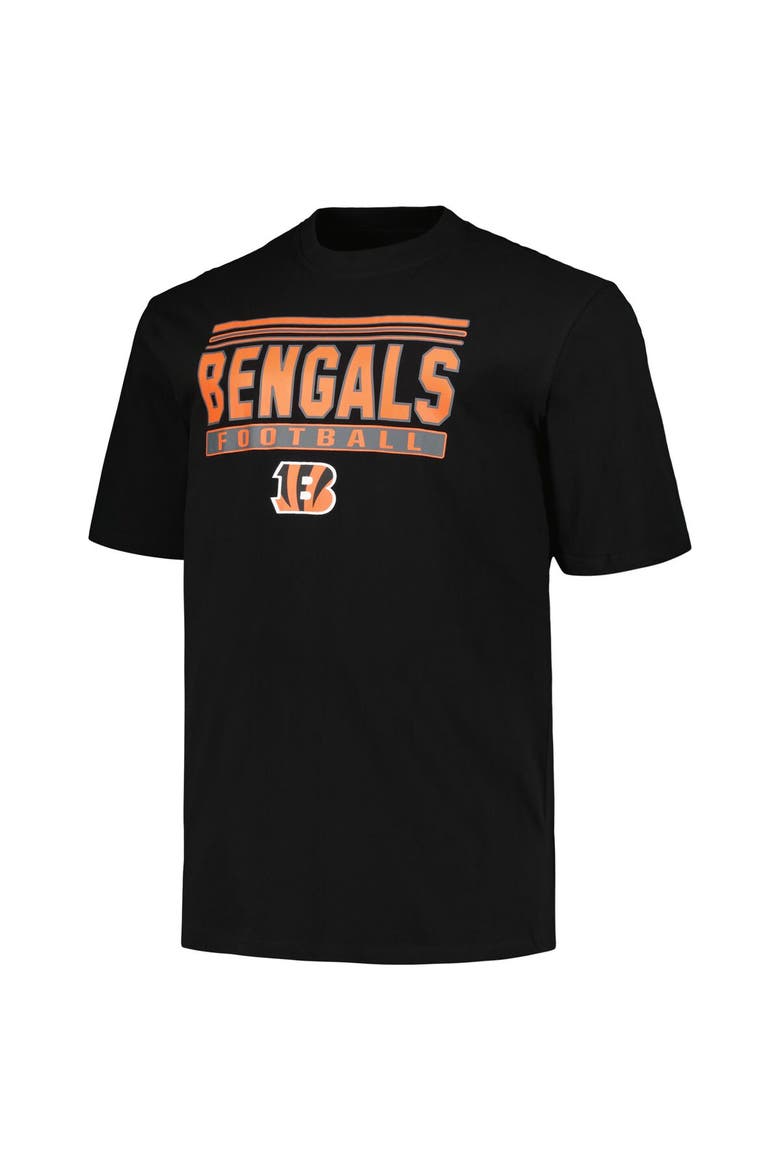 Men's Fanatics Branded Black Cincinnati Bengals Big & Tall Pop T-Shirt, Alternate, color, Black