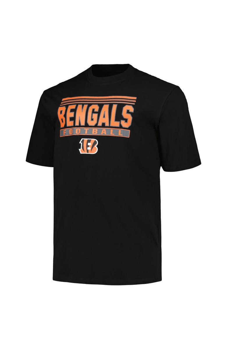 FANATICS Men's Fanatics Branded Black Cincinnati Bengals Big & Tall Pop T-Shirt, Alternate, color, Black