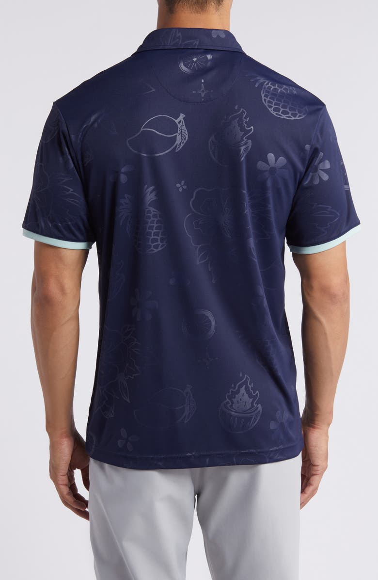 Swannies Haugen Tonal Tropical Print Golf Polo, Alternate, color, 