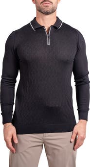 Maceoo Knitted Passion Merino Wool Quarter Zip Sweater