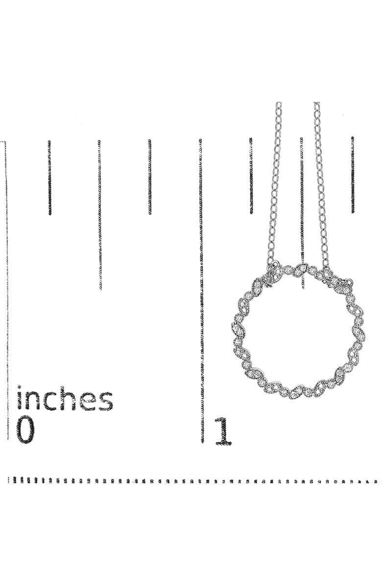 Haus of Brilliance Silver 1/7 Cttw Lab Grown Diamond Beaded Love Circle Pendant Necklace, Alternate, color, White