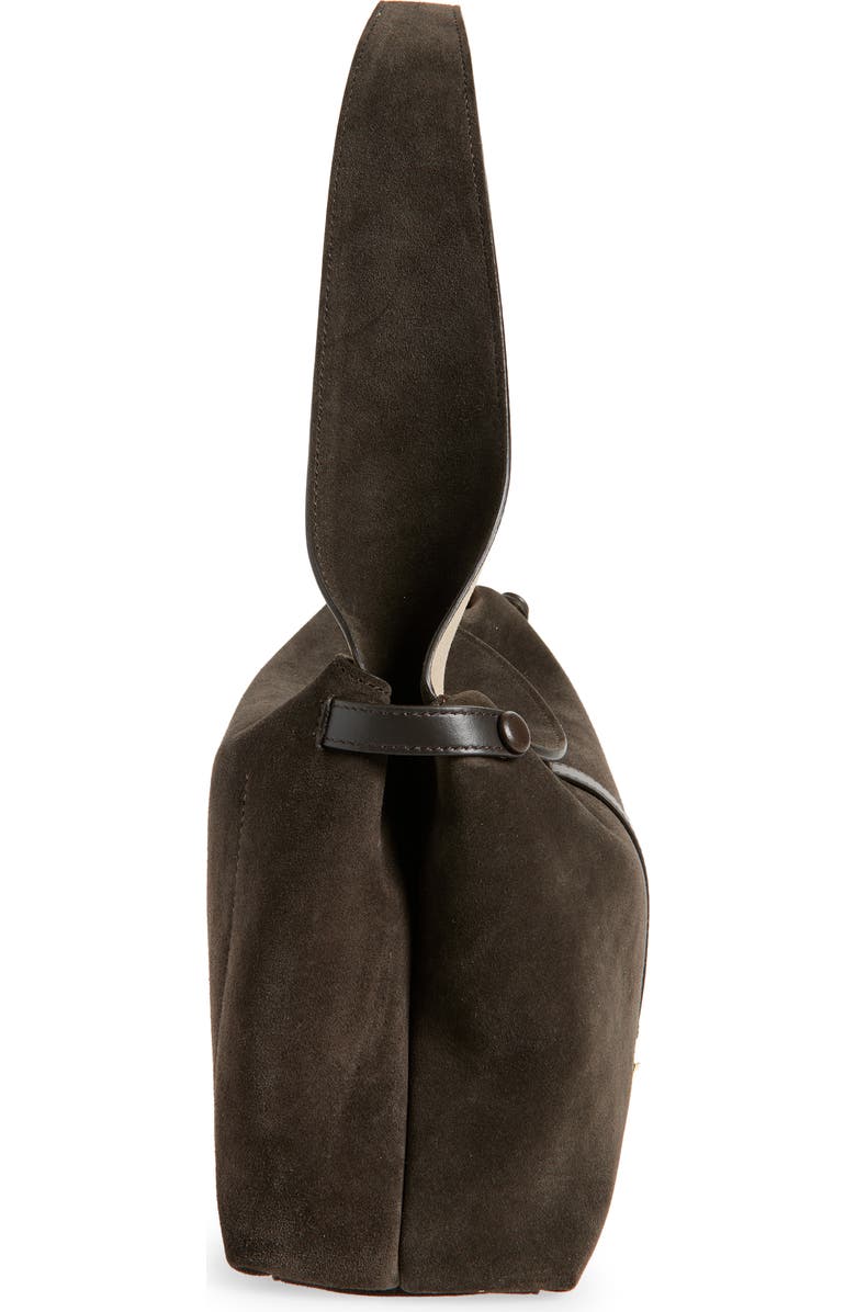 Ree Projects Florencia Soft Pebble Grain Leather Shoulder Bag, Alternate, color, Ebony