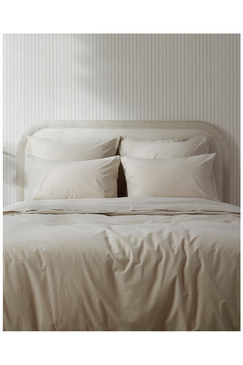 Brushed Cotton Duvet Cover, Alternate, color, BONE