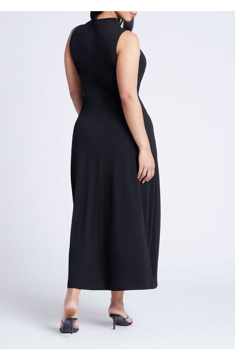 ELOQUII Mock Sleeveless Maxi Dress, Alternate, color, Black Onyx