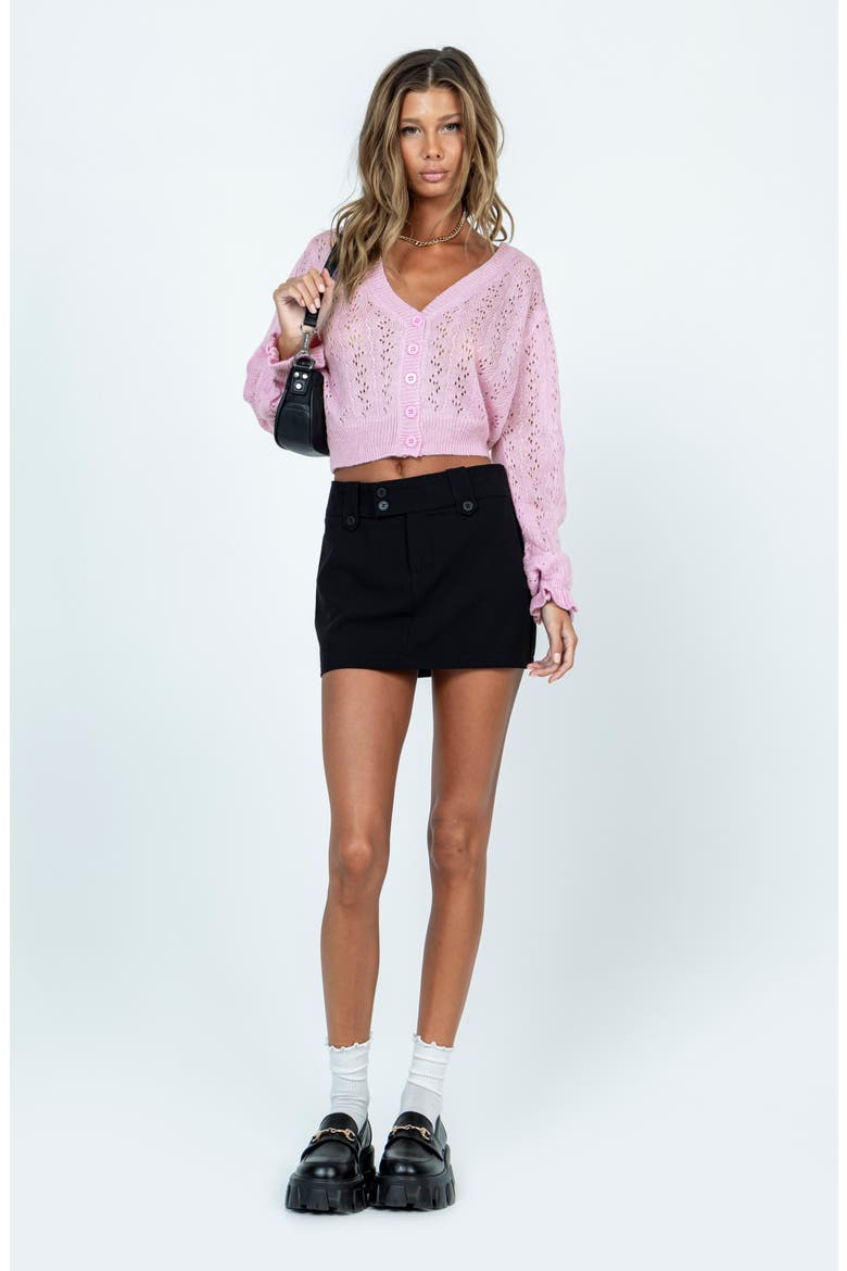 Lyric Open Stitch Crop Cardigan, Alternate, color, PINK