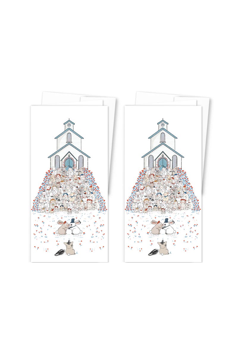 Ramus & Co 2ct Bunnies Wedding Picture Long Greeting Card Pack, Main, color, Multi-Pack