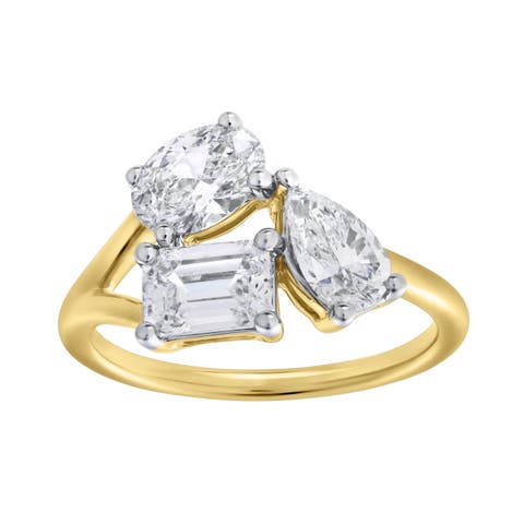 Mysaria 14K Gold Lab Grown Diamond Ring - 2 Ct