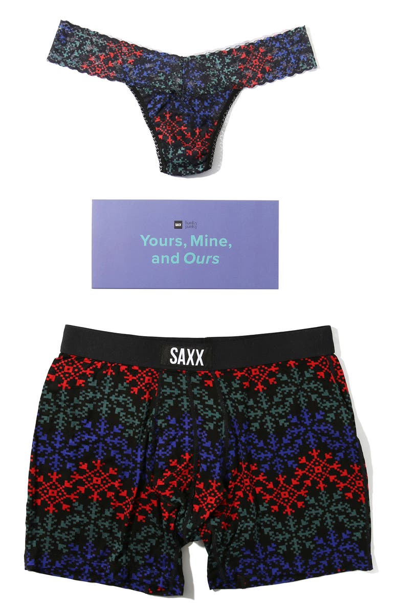 Hanky Panky x SAXX Boxer Briefs 
Thong Set Gift Box, Main, color, 