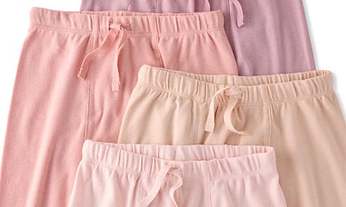 Butterblu Kids' Jordan Assorted 4-pack Organic Cotton Joggers In Pink