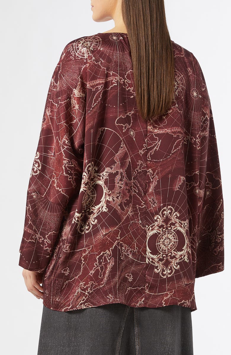 Marina Rinaldi Salato Global Print Twill Top, Alternate, color, 