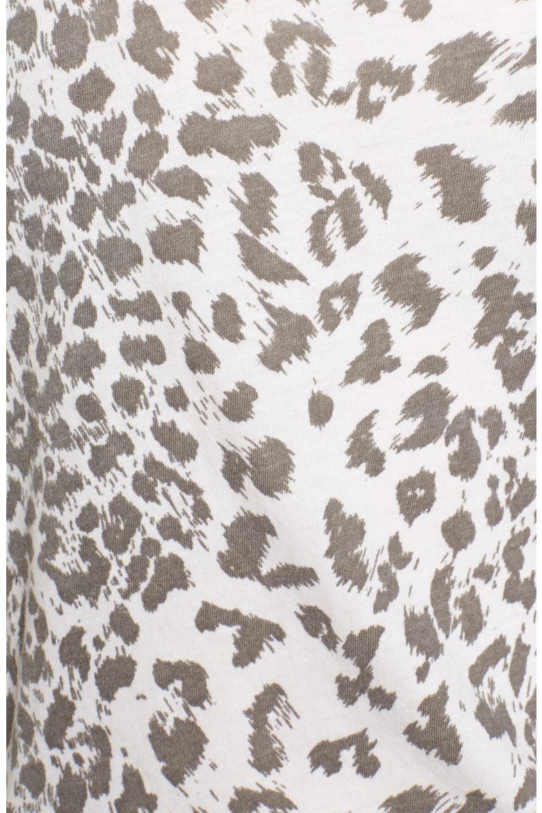 Cheetah Print Cotton Tee, Alternate, color, WHITE LEOPARD