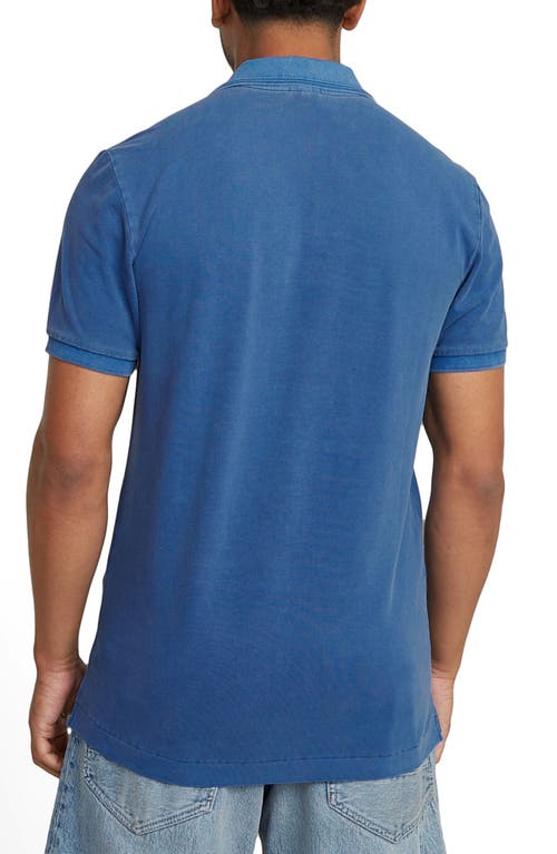G-star Dunda Slim Fit Overdye Piqué Polo In Pilot Gd
